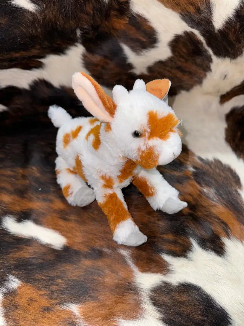 Cowboy Hardware Plush Stuffed Animals ’Clyde’ White Goat Cowboy Hardware Toys