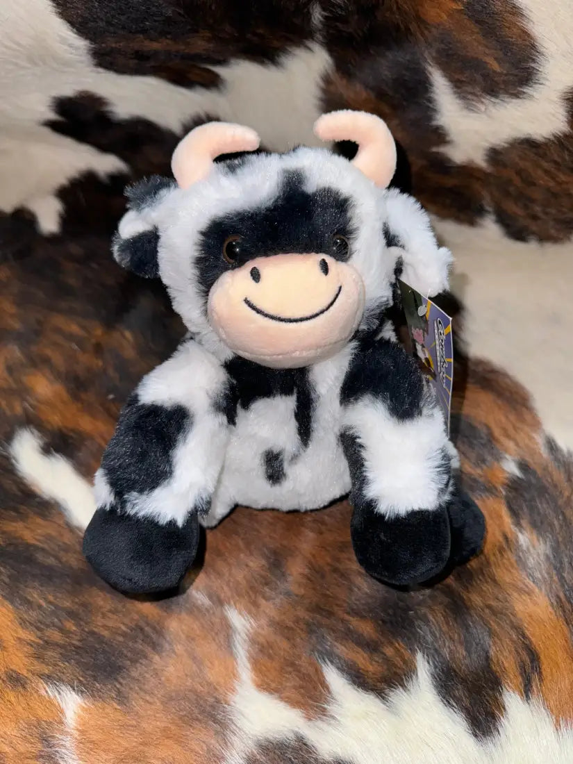 Cowboy Hardware Plush Stuffed Animals ’Porkchop’ Black&White Cow Cowboy Hardware Toys