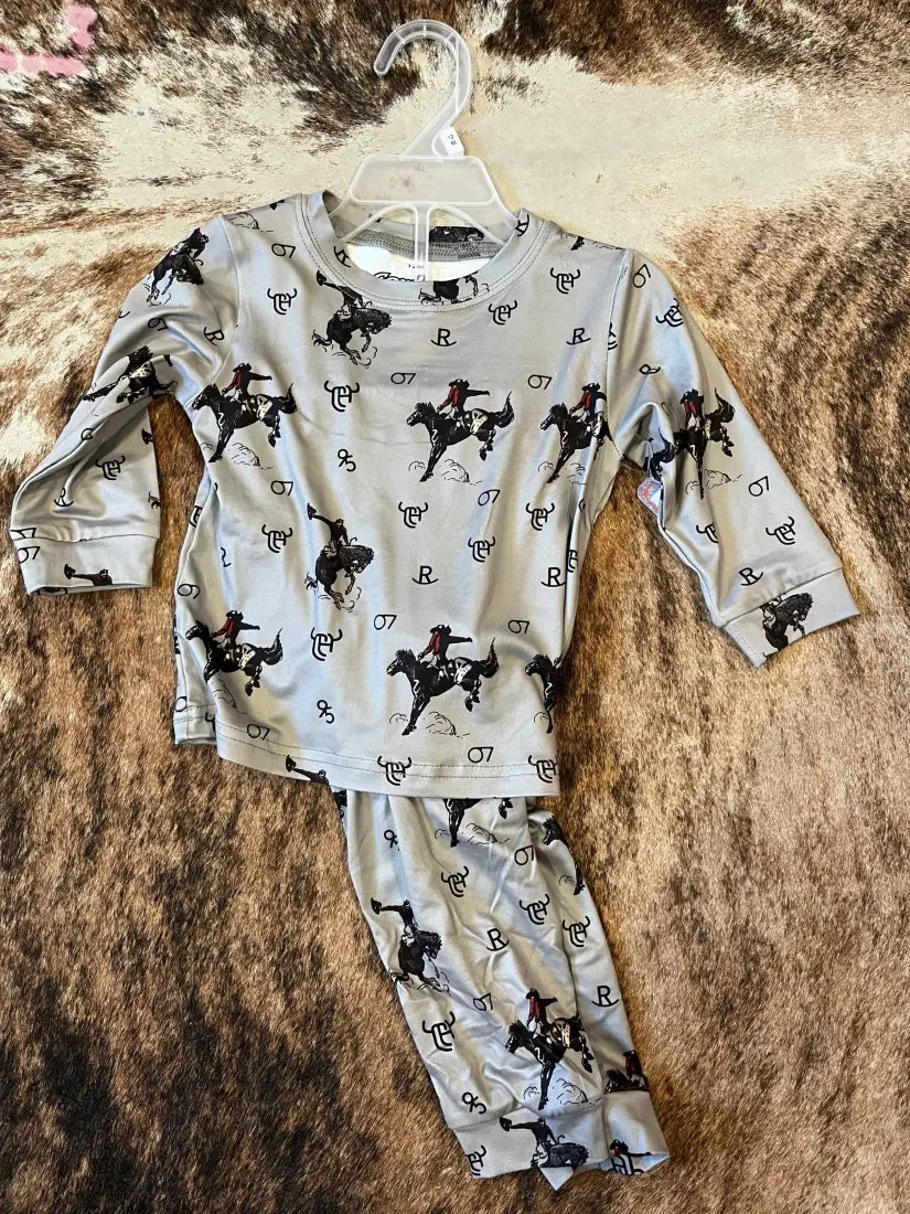 Cowboy Hardware Toddler Gray Vintage Bronc PlaySet 2T Boy’s Toddler Top