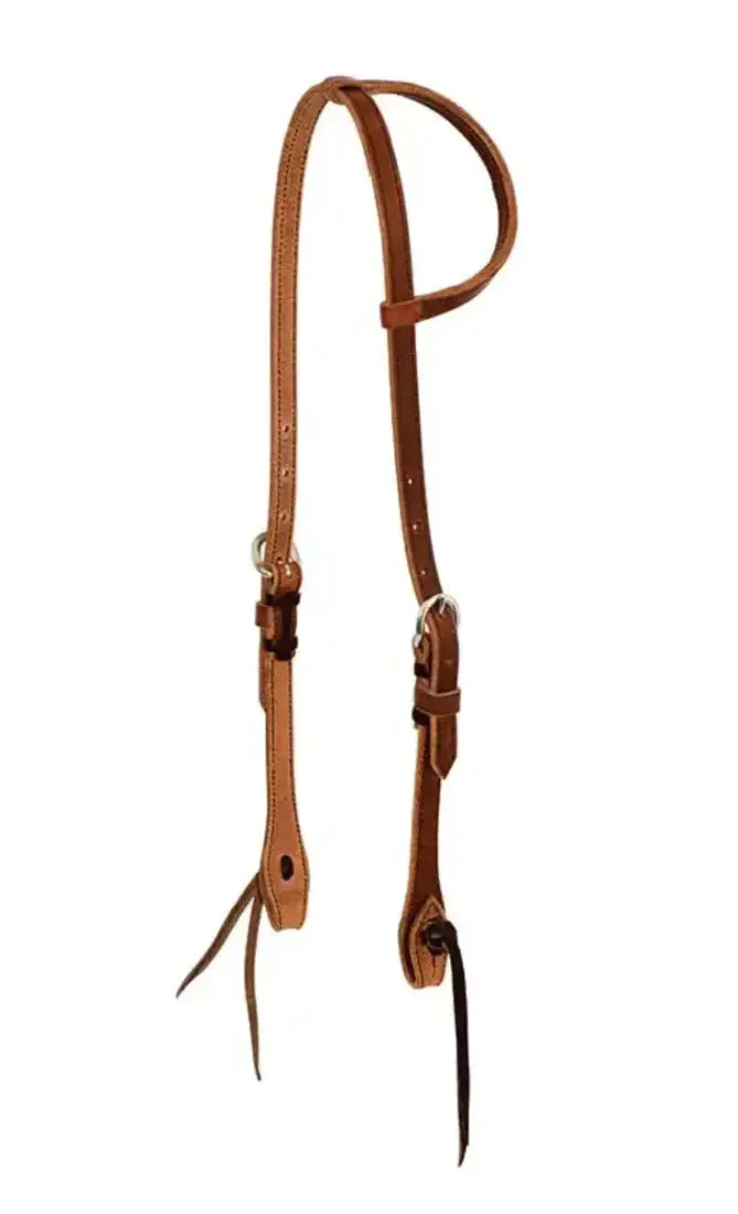 Cowboy Tack Headstalls & Noseband - Harness Leather One Ear Headstall Tack Set