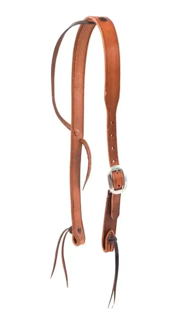 Cowboy Tack Headstalls & Noseband - Harness Leather Slip Ear Headstall Tack Set