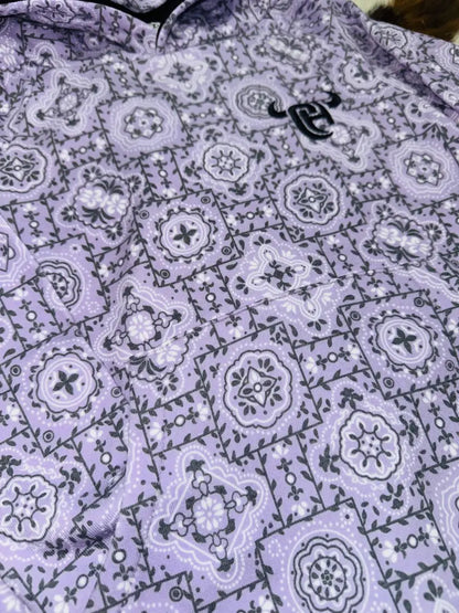 Cowgirl Hardware Girl’s Lilac Bandana Hoodie XSmall Girl’s Pullover