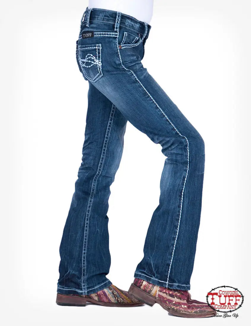 Cowgirl Tuff Girl’s Edgy Bootcut Jean 4 Girl’s Bottoms