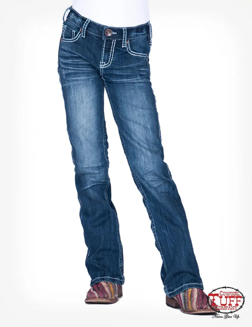 Cowgirl Tuff Girl’s Edgy Bootcut Jean Girl’s Bottoms