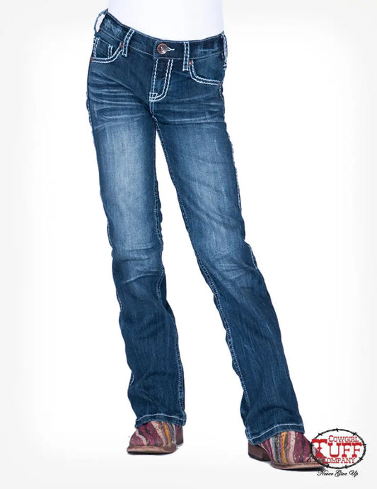 Cowgirl Tuff Girl’s Edgy Bootcut Jean Girl’s Bottoms