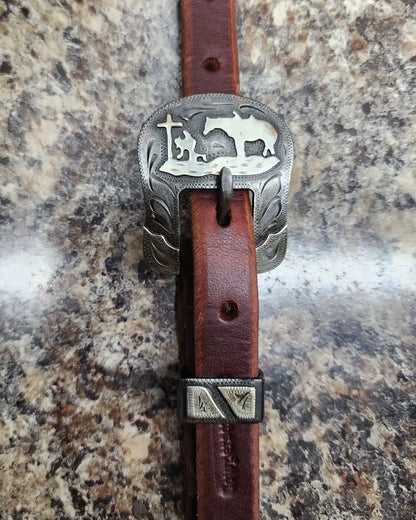 Cowperson Tack Browband Double Buckle Headstall Browband Headstall / B227 Headstall