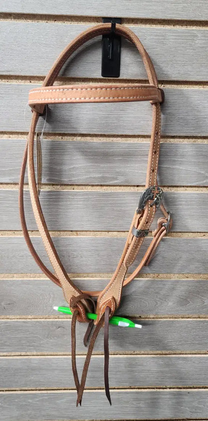 Cowperson Tack Browband Headstall - Roughout Headstall