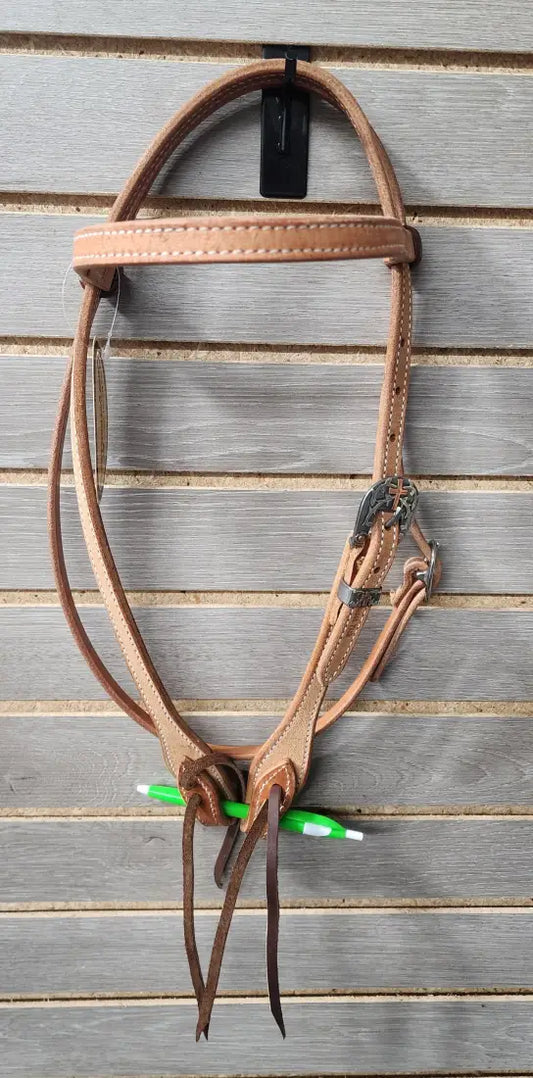 Cowperson Tack Browband Headstall - Roughout Headstall