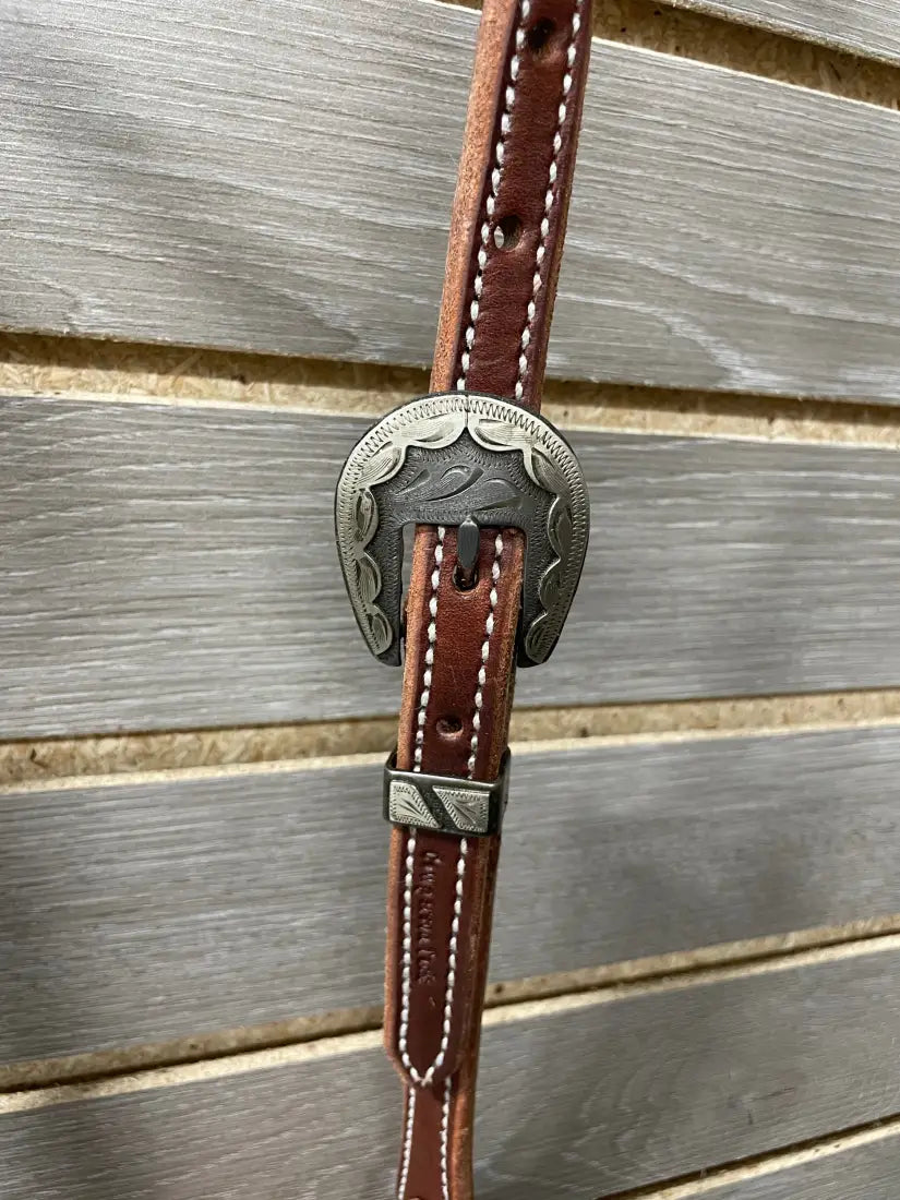 Cowperson Tack Double Stitched One Ear Headstall - Thumbnail 4