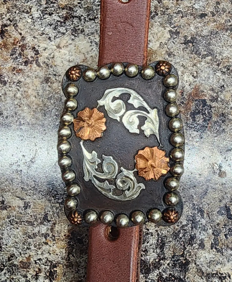 Cowperson Tack One Ear Headstall One Ear Headstall / Copper Flower Scroll Headstall