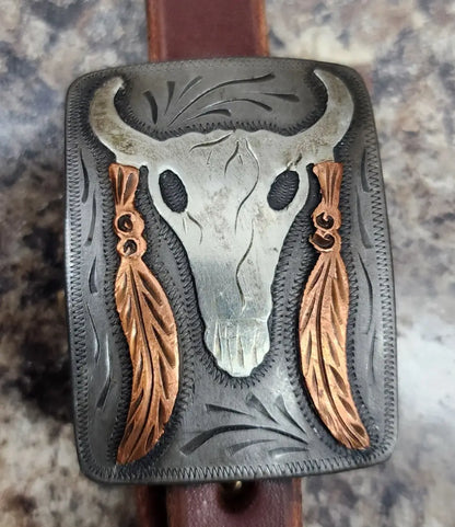 Cowperson Tack One Ear Headstall One Ear Headstall / Steer Skull Headstall