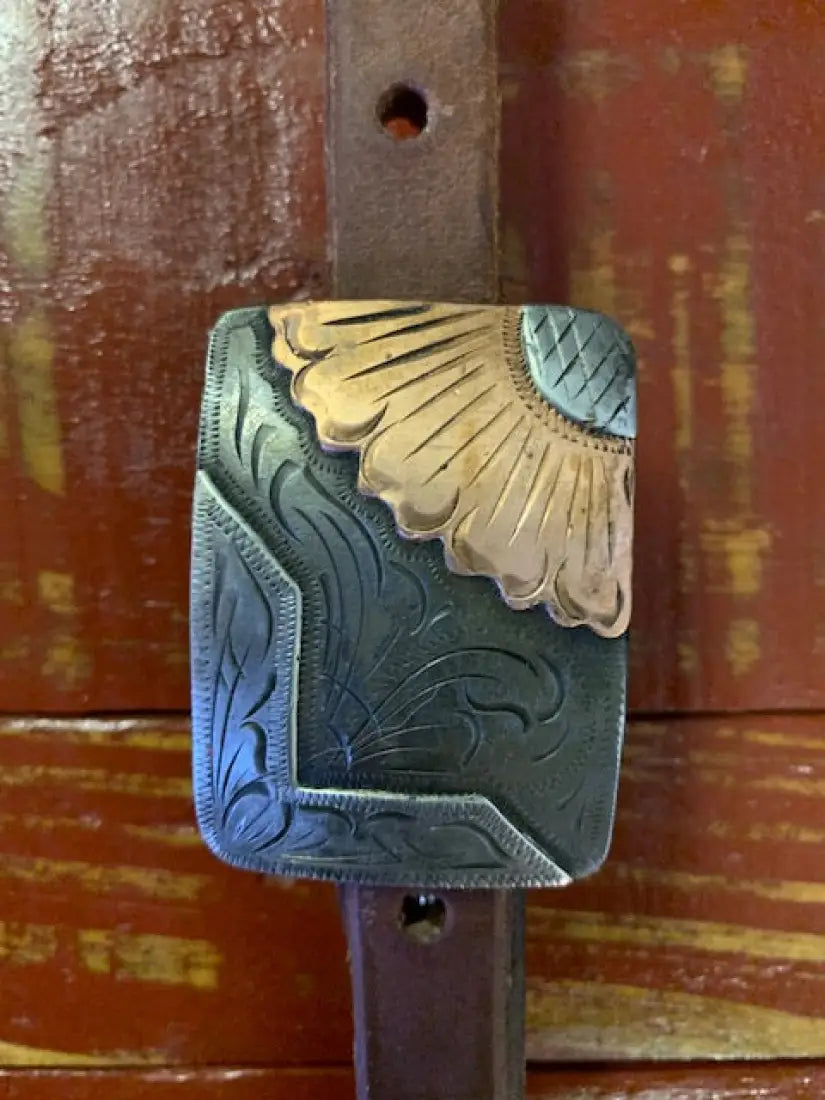 Cowperson Tack Slit Ear Headstall 3/4’’ Slit Ear Headstall / Copper Flower Headstall