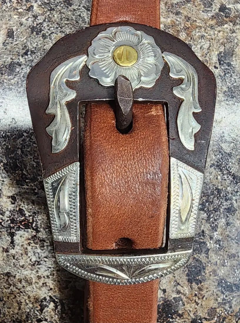 Cowperson Tack Slit Ear Headstall 3/4’’ Slit Ear Headstall / Buckle Daisy Bar Headstall