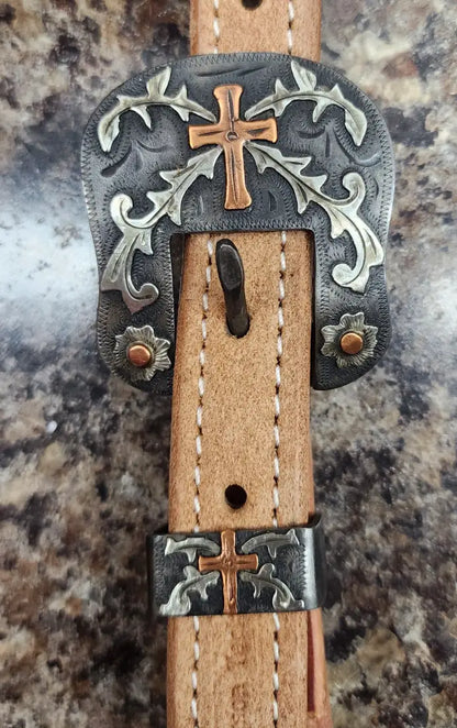 Cowperson Tack Slit Ear Headstall - Roughout Slit Ear Headstall / B260 Headstall