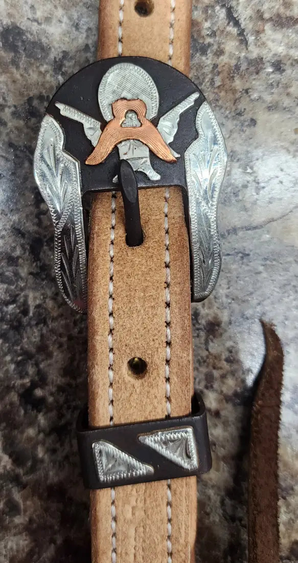 Cowperson Tack Slit Ear Headstall - Roughout Slit Ear Headstall / B221 Headstall