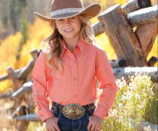 Cruel Girl’s Coral Metallic Stripe Western Girl’s Western