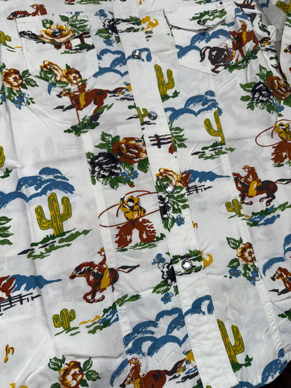 Cruel Girl’s Cream Western Desert Scene Western Shirt XSmall Girl’s Western