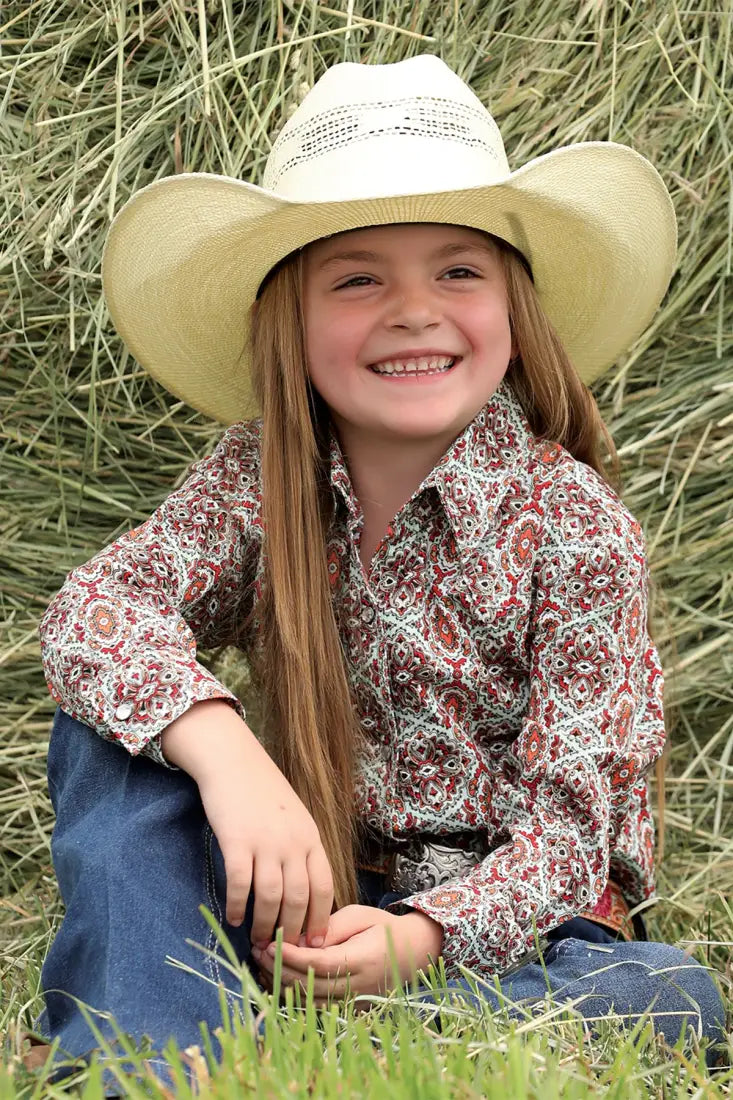 Cruel Girl’s Mulberry Paisley Western Shirt XSmall Girl’s Western