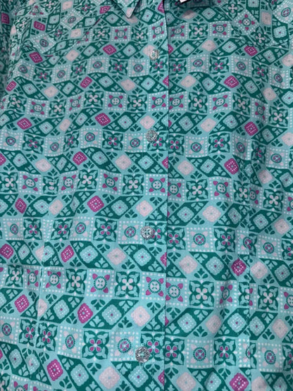 Cruel Girl’s Turquoise & Fuchsia Talavera Western Shirt XSmall Girl’s Western