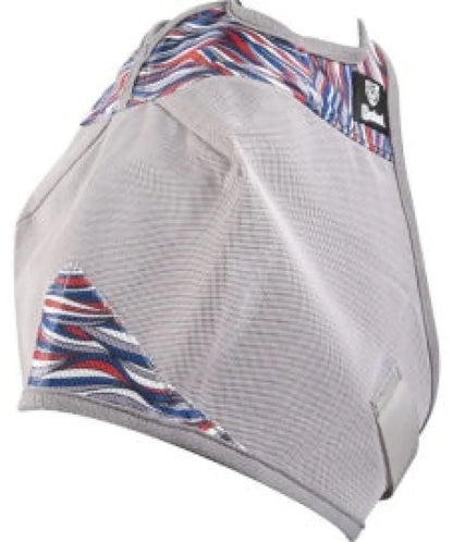 Crusader Fly Mask NO Ear (Multiple Colors/Patterns) Weanling/Small Pony / American Wave Fly Protection
