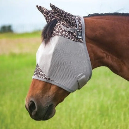 Crusader Fly Mask with Ears (Multiple Colors/Patterns) Mini/Foal / Leopard Fly Protection