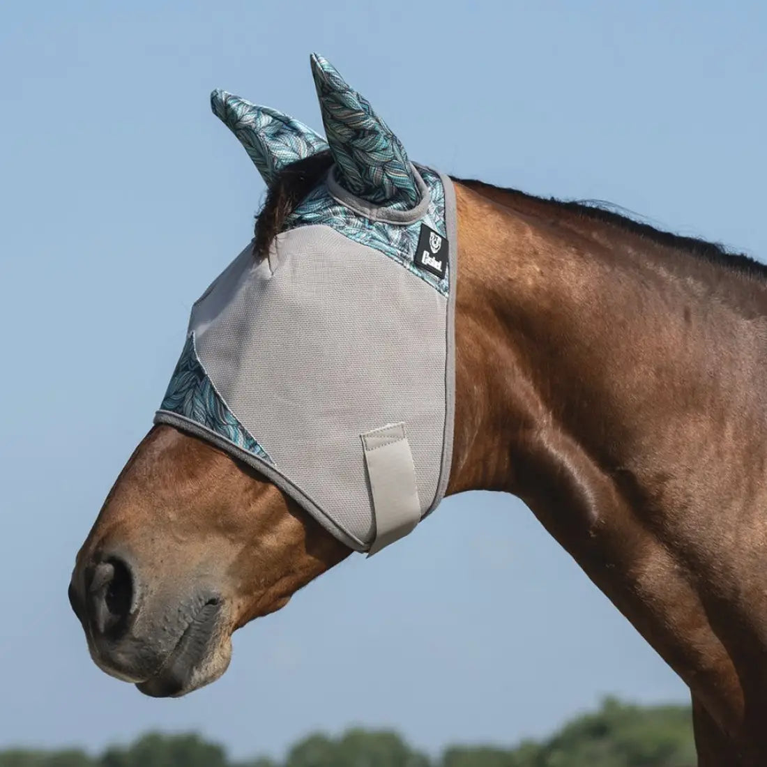 Crusader Fly Mask with Ears (Multiple Colors/Patterns) Weanling/Small Pony / Pluma Fly Protection