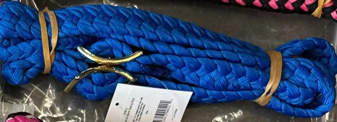 CST Braided & Knotted Barrel Reins Blue / 3/4’’ / 8’ Reins