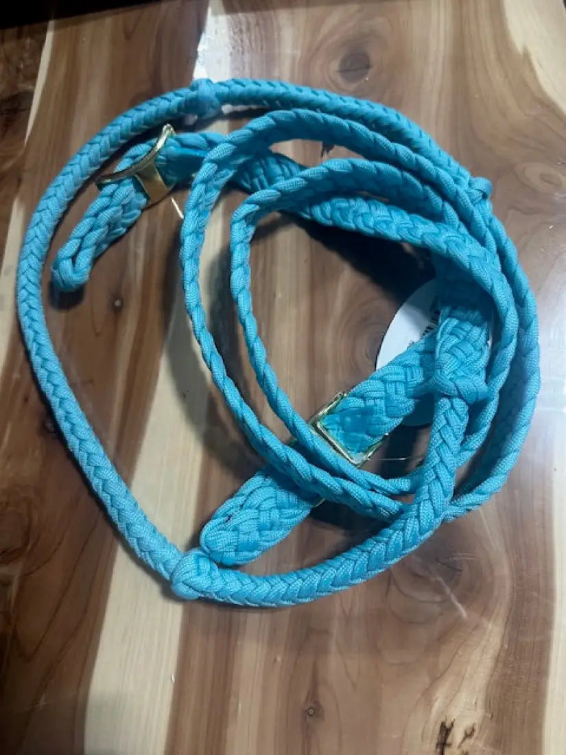 CST Braided & Knotted Barrel Reins Turquoise / 3/4’’ / 8’ Reins