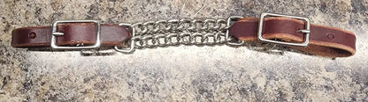 CST Chain and Leather Curb Strap Double / Burgundy Bit Accessories