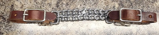 CST Chain and Leather Curb Strap Double / Chocolate Bit Accessories