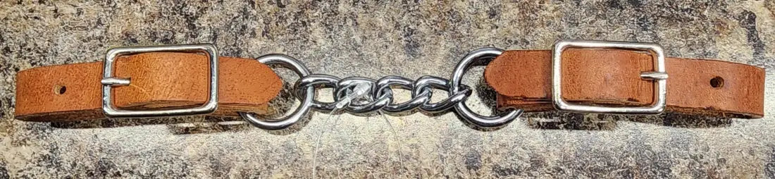 CST Chain and Leather Curb Strap Single / Natural Bit Accessories