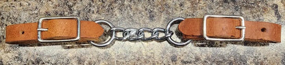 CST Chain and Leather Curb Strap Single / Natural Bit Accessories