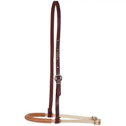 CST Leather Covered Rope Noseband Double Rope Tiedown/Cavesson