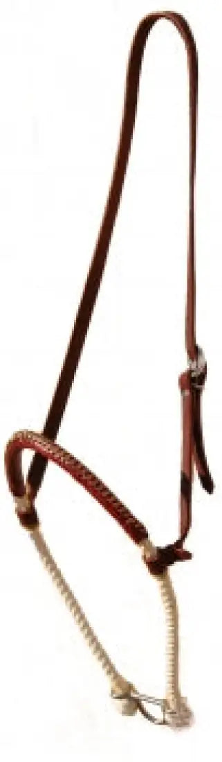 CST Leather Covered Rope Noseband Single Rope Tiedown/Cavesson
