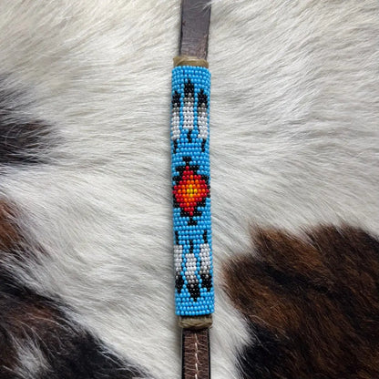 CST Leather Over & Under Whip - Beaded #14 Whip