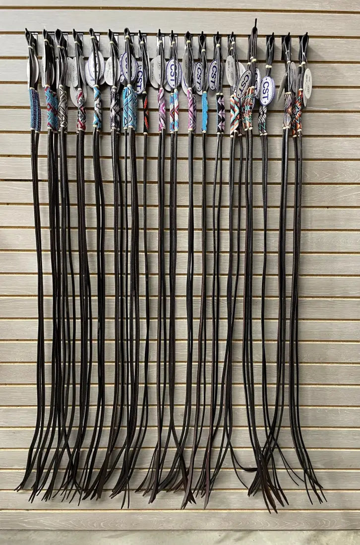 CST Leather Over & Under Whip - Beaded Whip