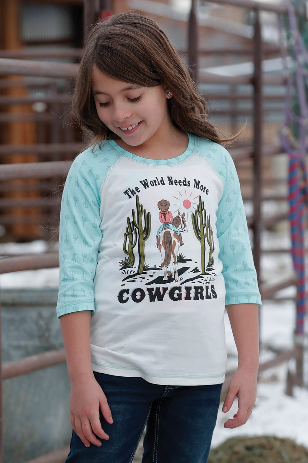 Cruel Girl's Needs More Cowgirls 3/4 Sleeve T-Shirt