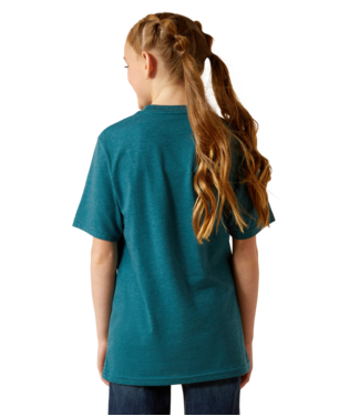 Ariat Girl's Heather Deep Sea Bison T-Shirt