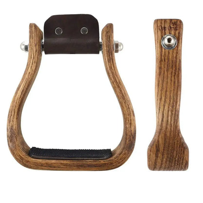 Don Orrell 2’’ Barrel Racer Stirrups (Standard) 2’’ / Stained Oak Stirrups