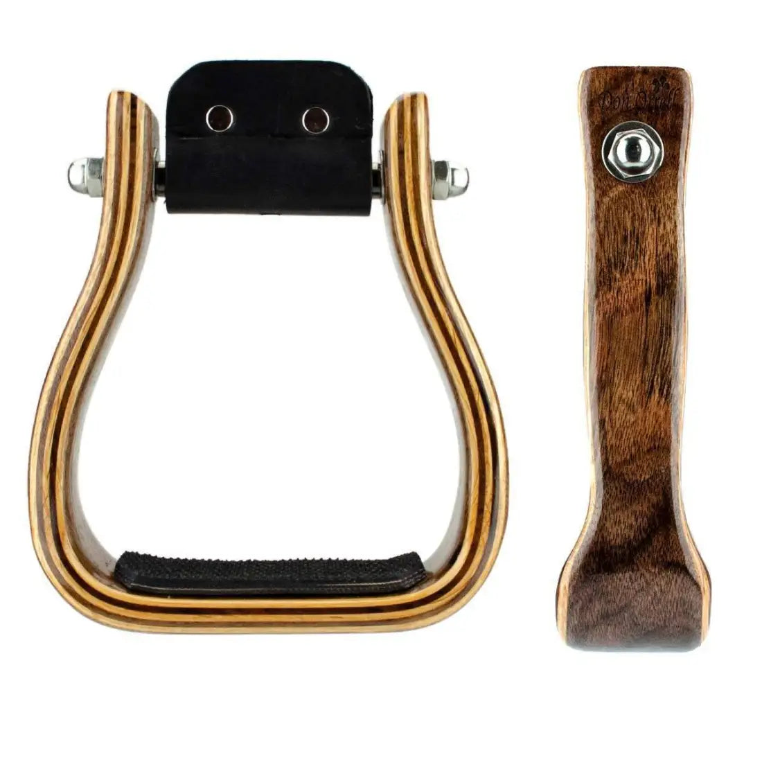 Don Orrell 2’’ Barrel Racer Stirrups (Standard) 2’’ / Walnut Stirrups
