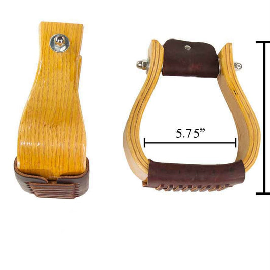 CST Oak Wood Bell Stirrups