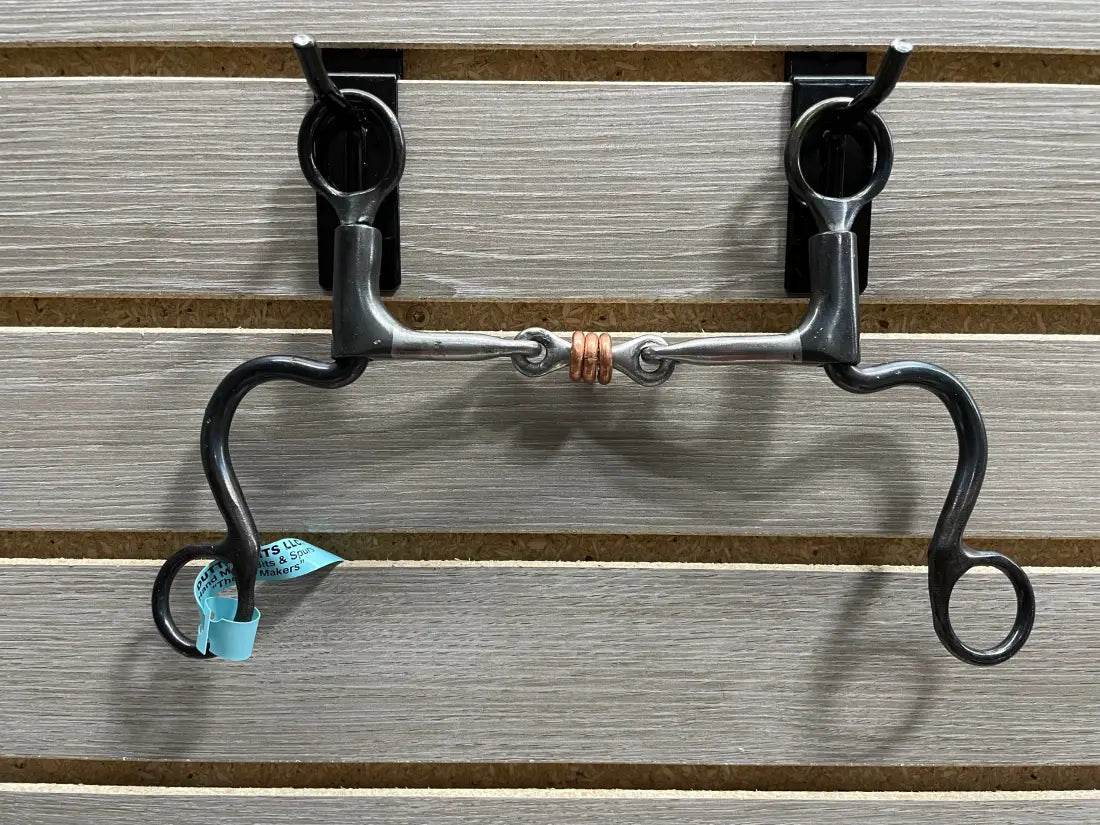 Dutton Cavalry Short Shank Bit Smooth Dogbone with Copper Rollers Bit