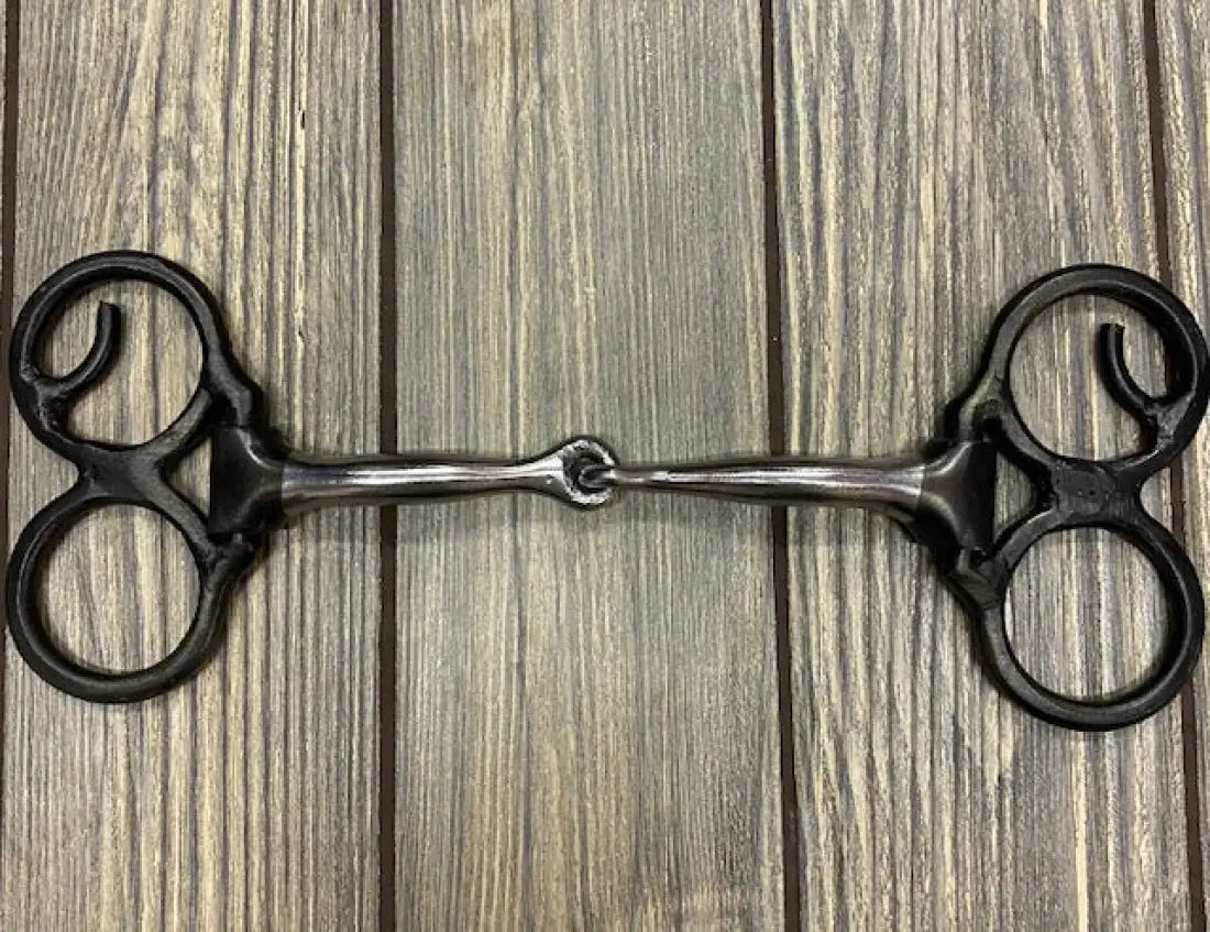 Dutton Double Ring Butterfly Shank Bit Smooth Snaffle Bit