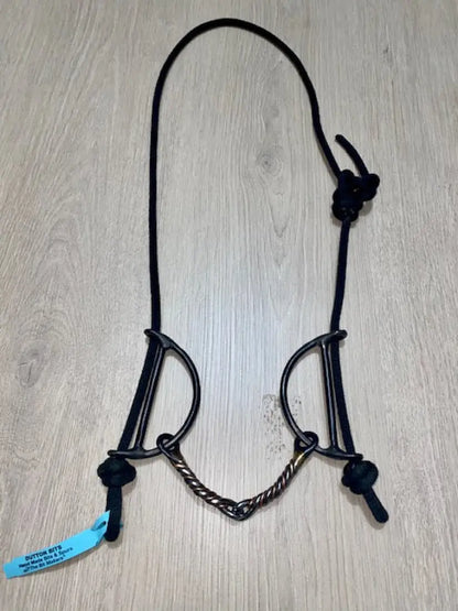 Dutton Draw Gag Bit Copper Twisted Snaffle - Half Ring Bit
