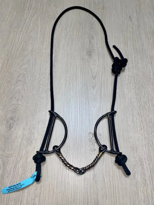 Dutton Draw Gag Bit Copper Twisted Snaffle - Half Ring Bit