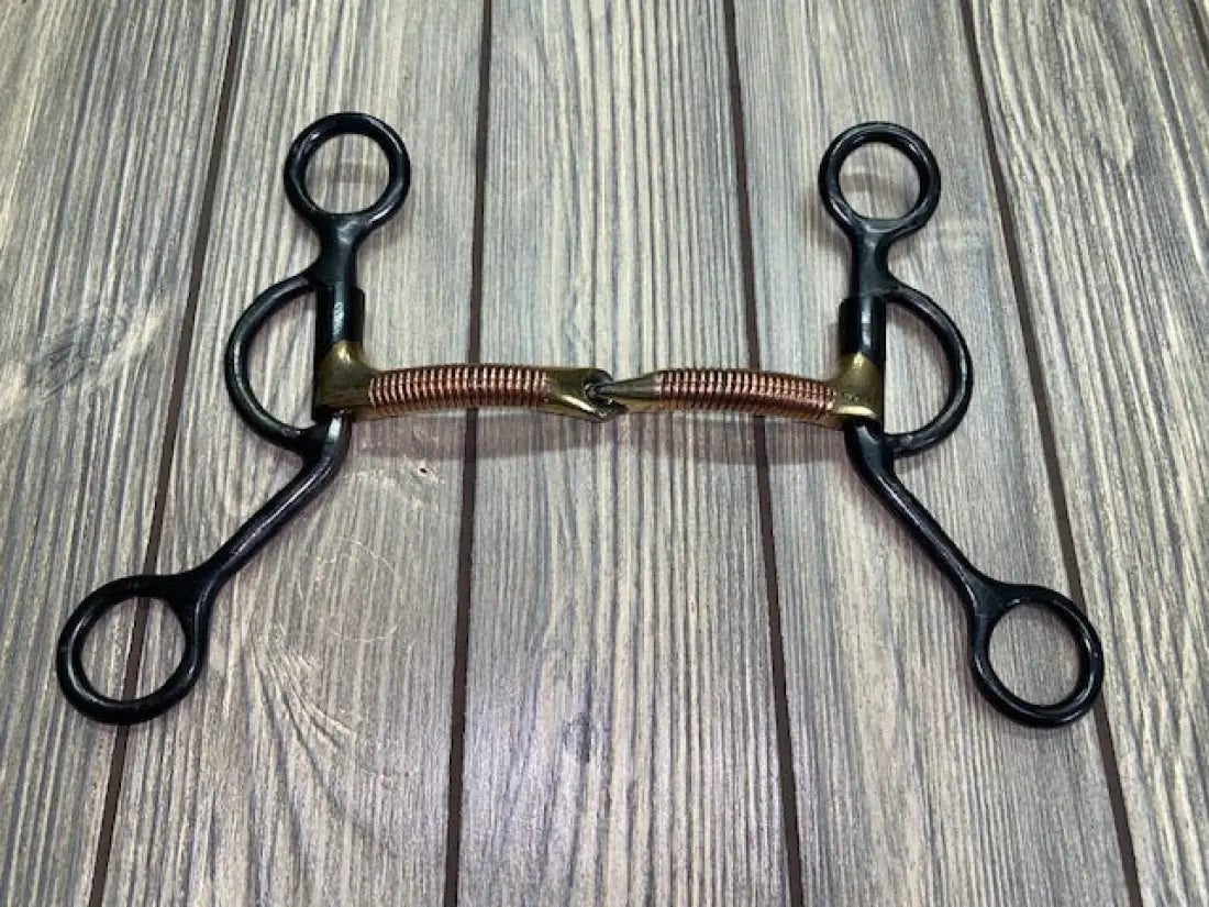Dutton Medium Shank Bit Copper Wrapped Snaffle Bit