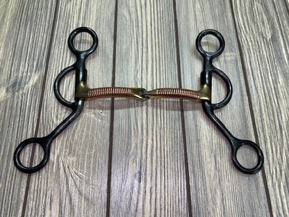 Dutton Medium Shank Bit Copper Wrapped Snaffle Bit