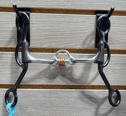 Dutton Medium Shank Bit Smooth Broken Port with Copper Rollers Bit