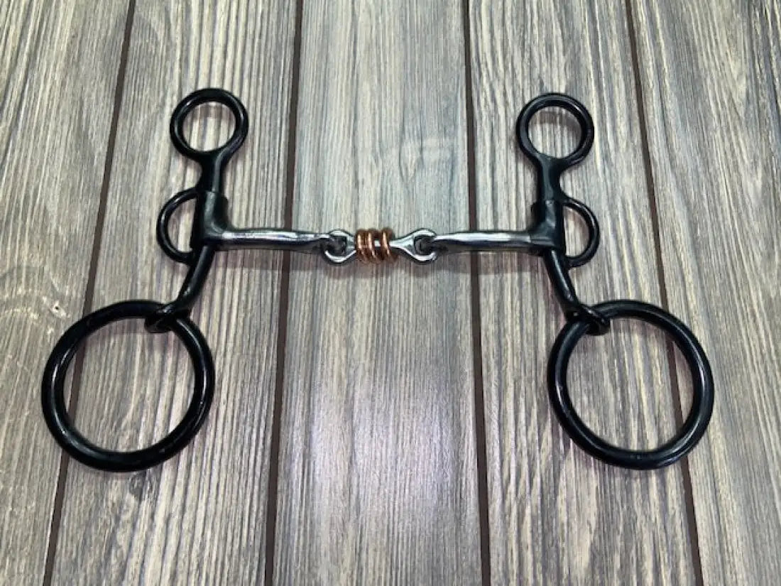 Dutton Old Cowboy Shank Bit Smooth Dogbone with Copper Rollers Bit