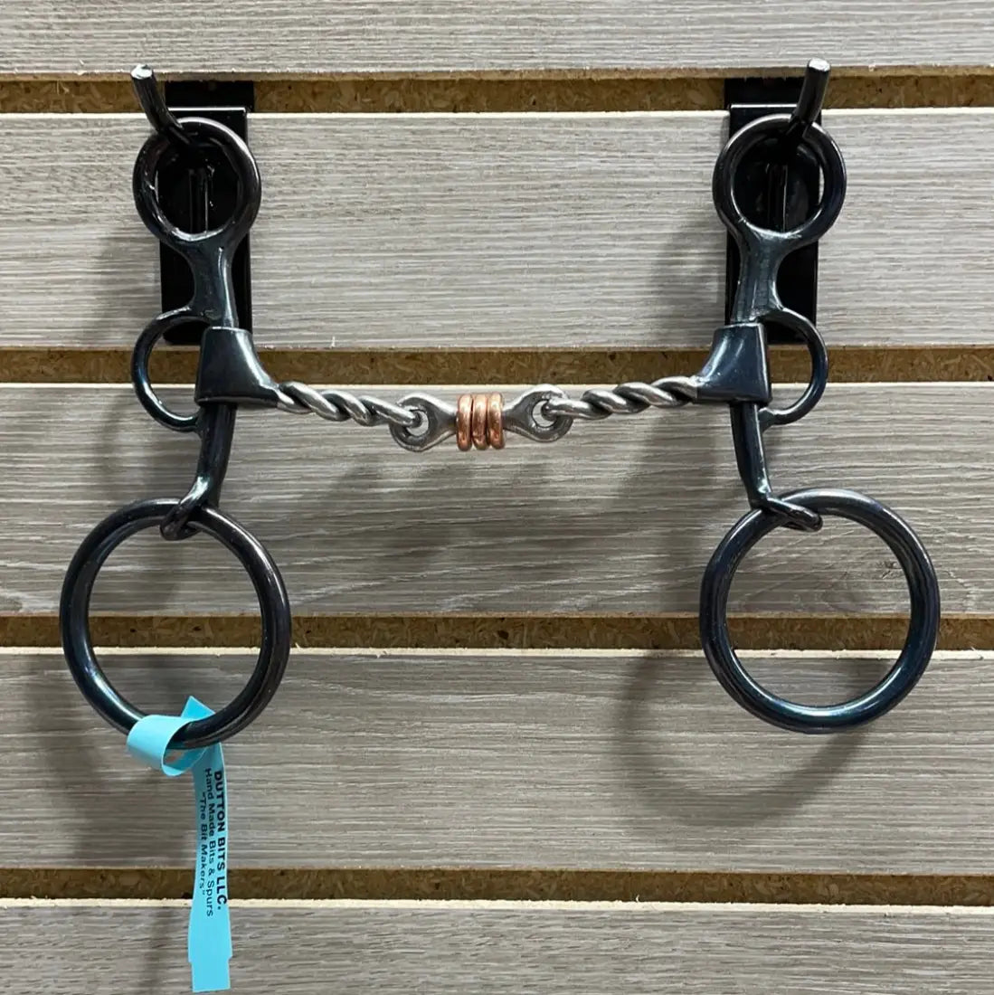 Dutton Old Cowboy Shank Bit Twisted Dogbone with Copper Rollers Bit